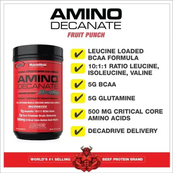 آمینو دکانات ماسل مدز 380 گرم|musclemeds Amino Decanate - تصویر 2
