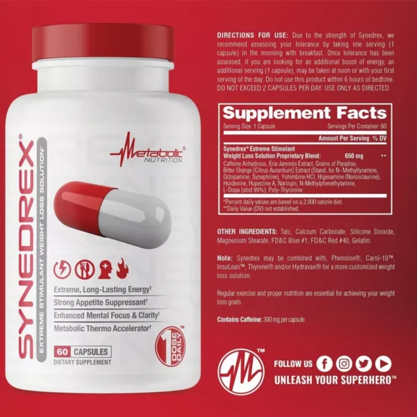کپسول چربی سوز سیندرکس متابولیک 60 عددی