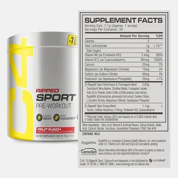 پمپ C4 اسپرت رپيد 210 گرمي |CELLUCOR c4 ripped sport 210g