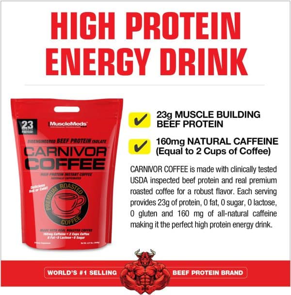 بیف ایزوله کارنیوار کافی ماسل مدز| musclemeds beef CARNIVOR COFFEE