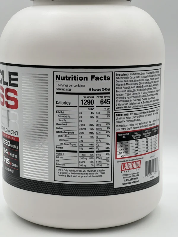 گینر ماسل مس لابرادا | LABRADA MUSCLE MASS GAINER - Image 2